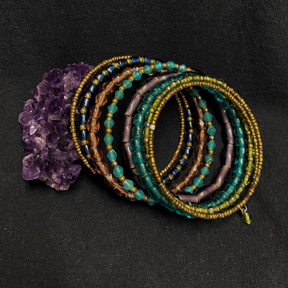 Jewel toned wrap bracelet